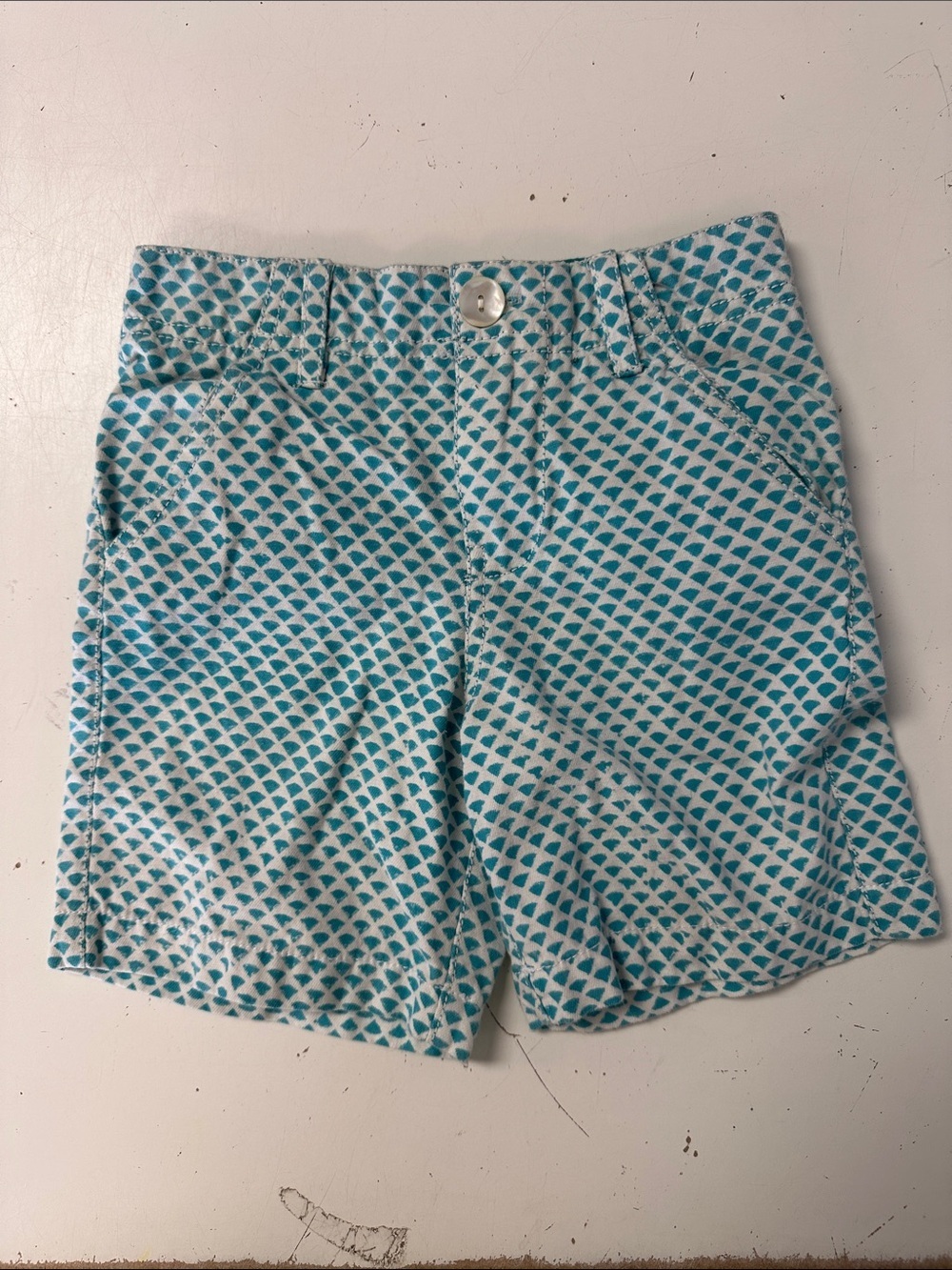 Roberta Roller Rabbit Geometric Diamond Board Shorts 2 Teal